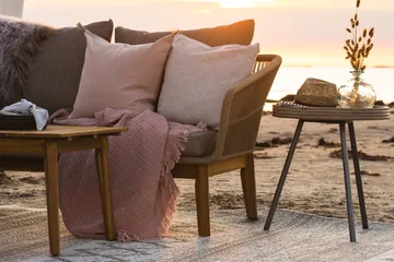 Leicester Runt Sidobord och Avlastningsbord Utomhus 50 cm - Grå - Utemöbler & utemiljö - Utebord & trädgårdsbord - Loungebord & soffbord utomhus