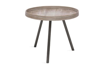 Leicester Runt Sidobord och Avlastningsbord Utomhus 50 cm - Grå - Utemöbler & utemiljö - Utebord & trädgårdsbord - Loungebord & soffbord utomhus