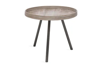 Leicester Runt Sidobord och Avlastningsbord Utomhus 50 cm - Grå - Utemöbler & utemiljö - Utebord & trädgårdsbord - Loungebord & soffbord utomhus