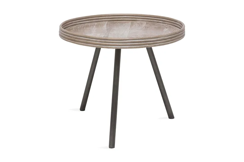 Leicester Runt Sidobord och Avlastningsbord Utomhus 50 cm, Grå