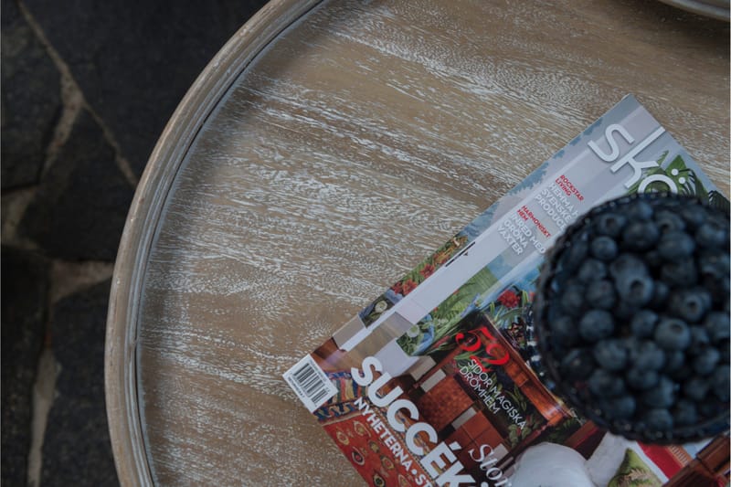 Leicester Runt Sidobord och Avlastningsbord Utomhus 50 cm - Grå - Utemöbler & utemiljö - Utebord & trädgårdsbord - Loungebord & soffbord utomhus