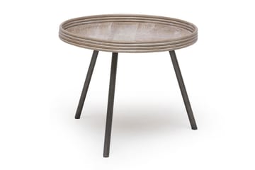 Leicester Runt Sidobord och Avlastningsbord Utomhus 60 cm - Beige/Grå - Utemöbler & utemiljö - Utebord & trädgårdsbord - Loungebord & soffbord utomhus