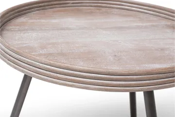 Leicester Runt Sidobord och Avlastningsbord Utomhus 60 cm - Beige/Grå - Utemöbler & utemiljö - Utebord & trädgårdsbord - Loungebord & soffbord utomhus