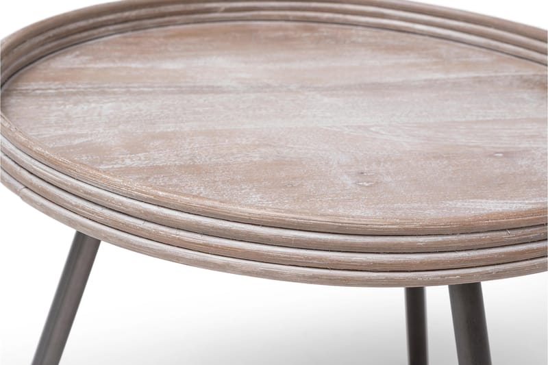 Leicester Runt Sidobord och Avlastningsbord Utomhus 60 cm - Beige/Grå - Utemöbler & utemiljö - Utebord & trädgårdsbord - Loungebord & soffbord utomhus