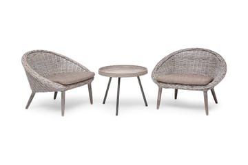 Leicester Runt Sidobord och Avlastningsbord Utomhus 60 cm - Beige/Grå - Utemöbler & utemiljö - Utebord & trädgårdsbord - Loungebord & soffbord utomhus