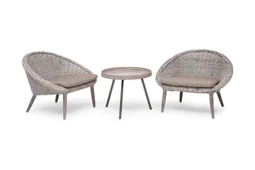 Leicester Runt Sidobord och Avlastningsbord Utomhus 60 cm - Beige/Grå - Utemöbler & utemiljö - Utebord & trädgårdsbord - Loungebord & soffbord utomhus