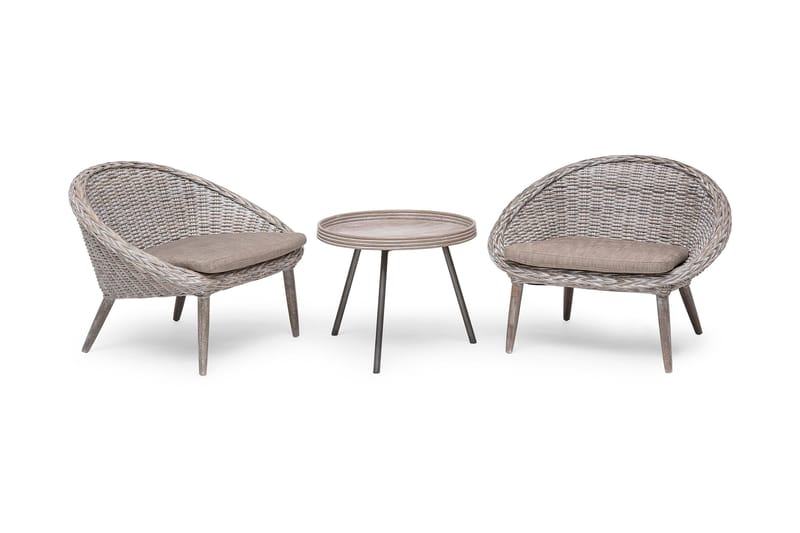 Leicester Runt Sidobord och Avlastningsbord Utomhus 60 cm - Beige/Grå - Utemöbler & utemiljö - Utebord & trädgårdsbord - Loungebord & soffbord utomhus