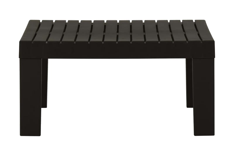 Loungebord för trädgården plast grå - Grå - Loungebord & soffbord utomhus