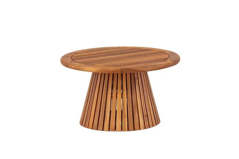 Lumpur Runt Soffbord och Sidobord Ribbor Utomhus 70 cm - Brun - Utemöbler & utemiljö - Utebord & trädgårdsbord - Loungebord & soffbord utomhus