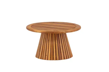 Lumpur Runt Soffbord och Sidobord Ribbor Utomhus 70 cm - Brun - Utemöbler & utemiljö - Utebord & trädgårdsbord - Loungebord & soffbord utomhus