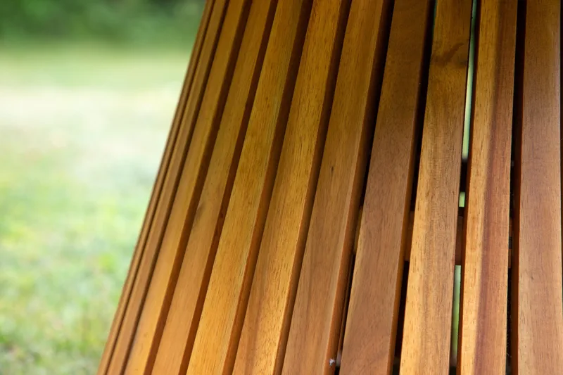 Lumpur Runt Soffbord och Sidobord Ribbor Utomhus 70 cm - Brun - Utemöbler & utemiljö - Utebord & trädgårdsbord - Loungebord & soffbord utomhus