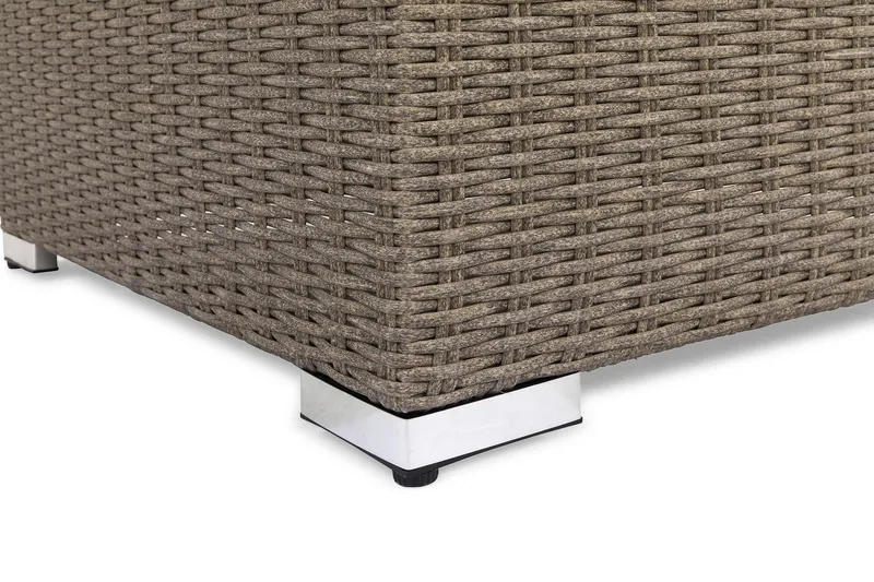 Marcus Loungebord och Soffbord Utomhus 70 cm Konstrotting Glas - Grå - Utemöbler & utemiljö - Utebord & trädgårdsbord - Loungebord & soffbord utomhus