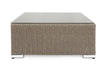 Marcus Loungebord och Soffbord Utomhus 70 cm Konstrotting Glas - Grå - Utemöbler & utemiljö - Utebord & trädgårdsbord - Loungebord & soffbord utomhus