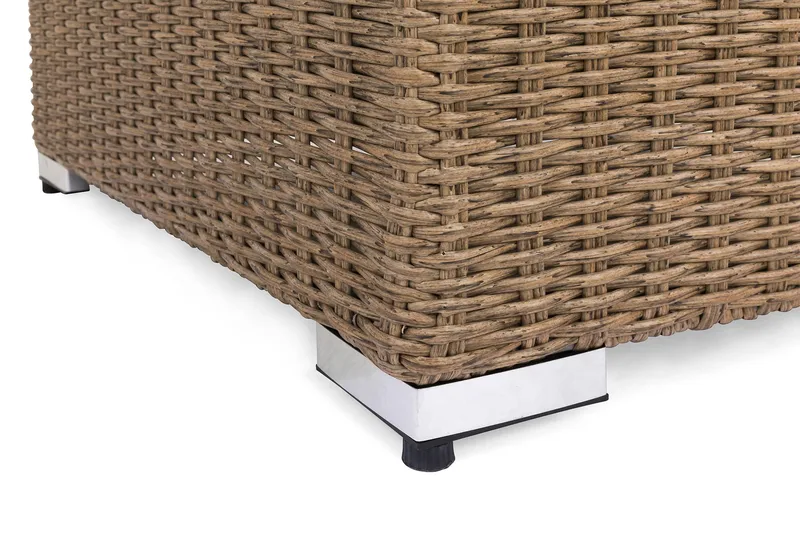 Marcus Loungebord och Soffbord Utomhus 70 cm Konstrotting Glas - Natur - Utemöbler & utemiljö - Utebord & trädgårdsbord - Loungebord & soffbord utomhus