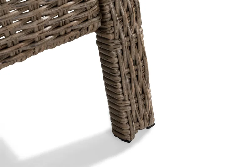 Marcus Loungebord och Soffbord Utomhus 80 cm Konstrotting Glas - Natur - Utemöbler & utemiljö - Utebord & trädgårdsbord - Loungebord & soffbord utomhus