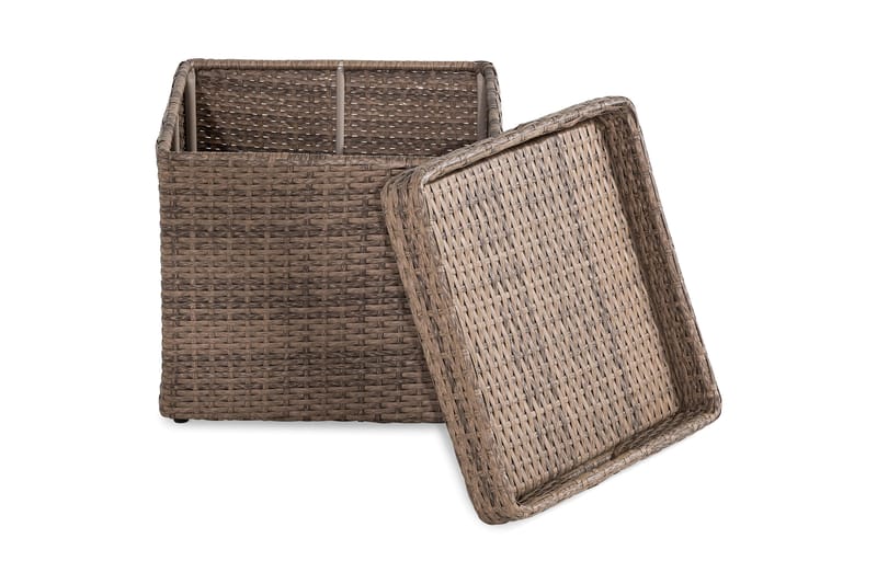 Sidobord Bahamas med Förvaring 45x45 cm - Sand - Utemöbler & utemiljö - Utebord & trädgårdsbord - Loungebord & soffbord utomhus