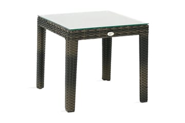 Sidobord Wicker 50x50xh45 cm Aluminium Mörkbrun - Grå - Utemöbler & utemiljö - Utebord & trädgårdsbord - Loungebord & soffbord utomhus