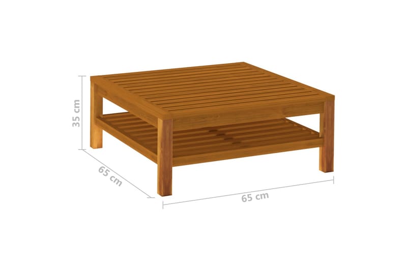 Soffbord 65x65x35 cm massivt akaciaträ - Brun - Loungebord & soffbord utomhus
