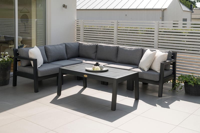 STOLTÖ Matbord och Soffbord Utomhus 120 cm Furu Trä - Svart - Utemöbler & utemiljö - Utebord & trädgårdsbord - Loungebord & soffbord utomhus