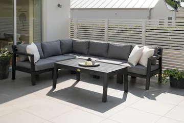 STOLTÖ Matbord och Soffbord Utomhus 120 cm Furu Trä - Svart - Utemöbler & utemiljö - Utebord & trädgårdsbord - Loungebord & soffbord utomhus