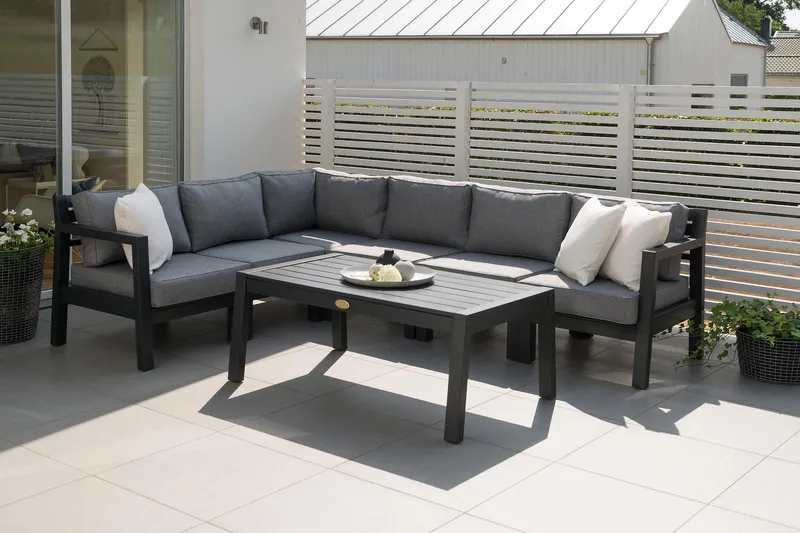 STOLTÖ Matbord och Soffbord Utomhus 120 cm Furu Trä - Svart - Utemöbler & utemiljö - Utebord & trädgårdsbord - Loungebord & soffbord utomhus