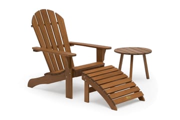 Tennessee Runt Sidobord Utomhus 50 cm Trä Furu - Brun - Utemöbler & utemiljö - Utebord & trädgårdsbord - Loungebord & soffbord utomhus