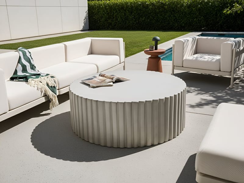 Soffbord utomhus Pozza 117 cm - Grå - Utemöbler & utemiljö - Utebord & trädgårdsbord - Loungebord & soffbord utomhus