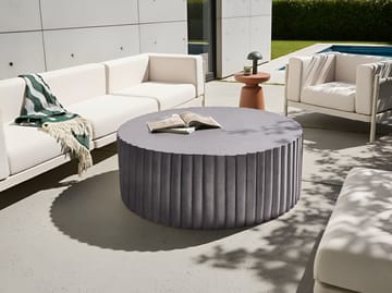 Soffbord utomhus Pozza 117 cm - Svart/Guld - Utemöbler & utemiljö - Utebord & trädgårdsbord - Loungebord & soffbord utomhus