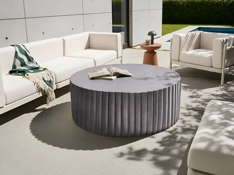 Soffbord utomhus Pozza 117 cm - Svart/Guld - Utemöbler & utemiljö - Utebord & trädgårdsbord - Loungebord & soffbord utomhus