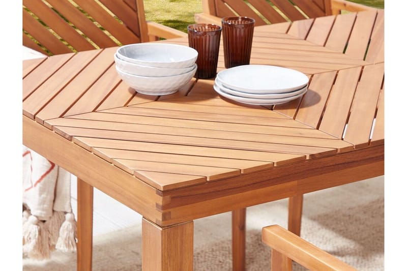 Taviano Matbord Utomhus 90x180 cm - Ljusbrun - Utemöbler & utemiljö - Utebord & trädgårdsbord - Matbord utomhus