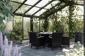 Thor Bord Rund 140 cm - Svart - Utemöbler & utemiljö - Utebord & trädgårdsbord - Matbord utomhus