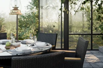 Thor Bord Rund 140 cm - Svart - Utemöbler & utemiljö - Utebord & trädgårdsbord - Matbord utomhus