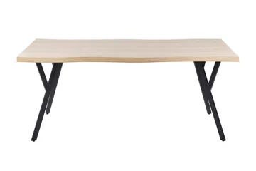 Tiggiano Matbord Utomhus 180x90 cm - Ljusbrun/Svart - Utemöbler & utemiljö - Utebord & trädgårdsbord - Matbord utomhus