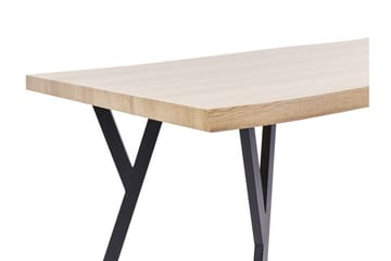 Tiggiano Matbord Utomhus 180x90 cm - Ljusbrun/Svart - Utemöbler & utemiljö - Utebord & trädgårdsbord - Matbord utomhus