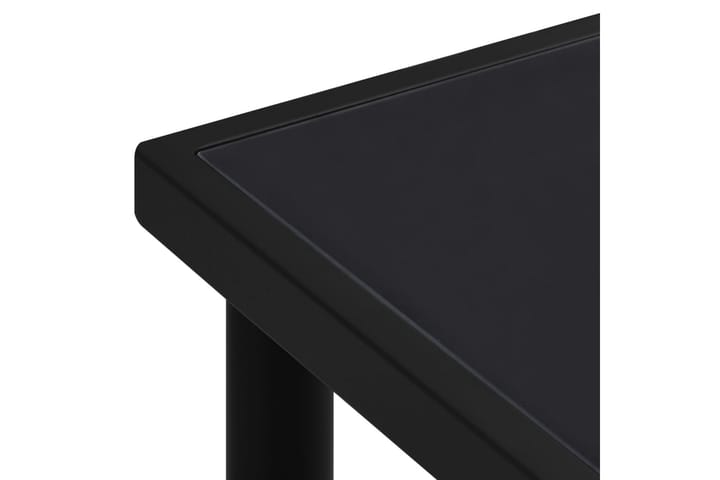 Trädgårdsbord 190x90x74 cm svart stål - Svart - Matbord utomhus