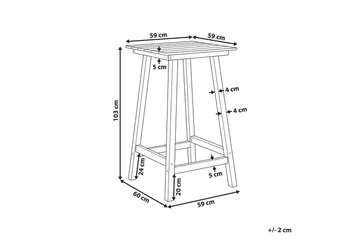 Trädgårdsbord Adirondack Röd - Röd - Utemöbler & utemiljö - Utebord & trädgårdsbord - Sidobord utomhus