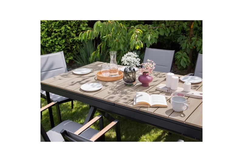 Trädgårdsbord Fanes Ljus trä/grå - Ljus trä/grå - Utemöbler & utemiljö - Utebord & trädgårdsbord - Matbord utomhus