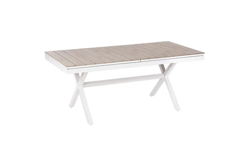 Trädgårdsbord Fanes Ljus trä/vit - Ljus trä/vit - Utemöbler & utemiljö - Utebord & trädgårdsbord - Matbord utomhus