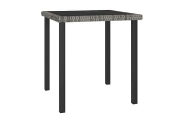 Trädgårdsbord grå 70x70x73 cm konstrotting