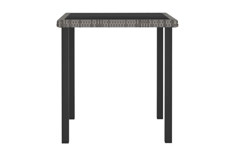 Trädgårdsbord grå 70x70x73 cm konstrotting - Grå - Cafébord