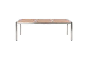 Trädgårdsbord Grosseto Ljus trä/silver, 100x220x74 cm - Ljus trä/silver/100x220x74 cm - Utemöbler & utemiljö - Utebord & trädgårdsbord - Matbord utomhus