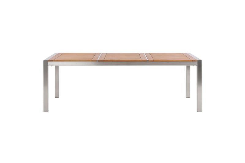 Trädgårdsbord Grosseto Ljus trä/silver, 100x220x74 cm - Ljus trä/silver/100x220x74 cm - Utemöbler & utemiljö - Utebord & trädgårdsbord - Matbord utomhus