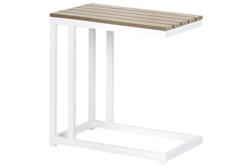 Trädgårdsbord Messina Ljus trä/vit, 35x60x59 cm - Ljus trä/vit, 35x60x59 cm - Utemöbler & utemiljö - Utebord & trädgårdsbord - Matbord utomhus