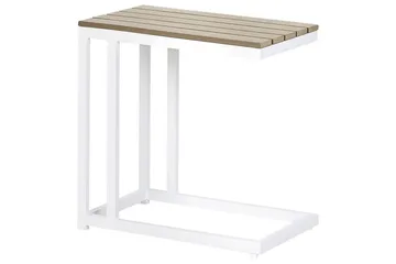 Trädgårdsbord Messina Ljus trä/vit, 35x60x59 cm - Ljus trä/vit, 35x60x59 cm - Utemöbler & utemiljö - Utebord & trädgårdsbord - Matbord utomhus