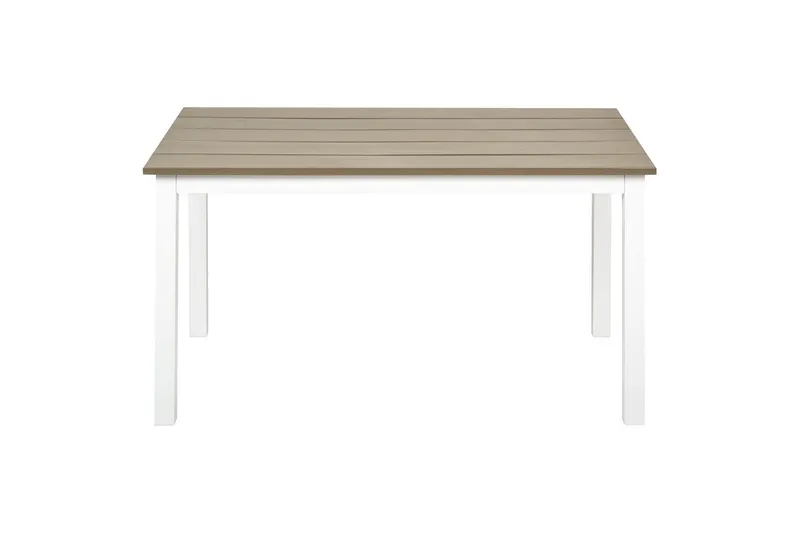 Trädgårdsbord Messina Ljus trä/vit, 52x96x50 cm - Ljus trä/vit, 52x96x50 cm - Utemöbler & utemiljö - Utebord & trädgårdsbord - Matbord utomhus