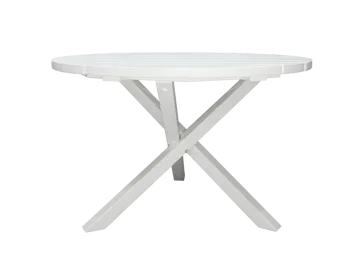 Trädgårdsbord Scottsdale Round Vit Ø 112 cm - Vit - Utemöbler & utemiljö - Utebord & trädgårdsbord - Matbord utomhus