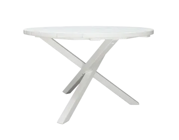Trädgårdsbord Scottsdale Round Vit Ø 112 cm - Vit - Utemöbler & utemiljö - Utebord & trädgårdsbord - Matbord utomhus