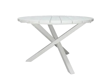 Trädgårdsbord Scottsdale Round Vit Ø 112 cm - Vit - Utemöbler & utemiljö - Utebord & trädgårdsbord - Matbord utomhus