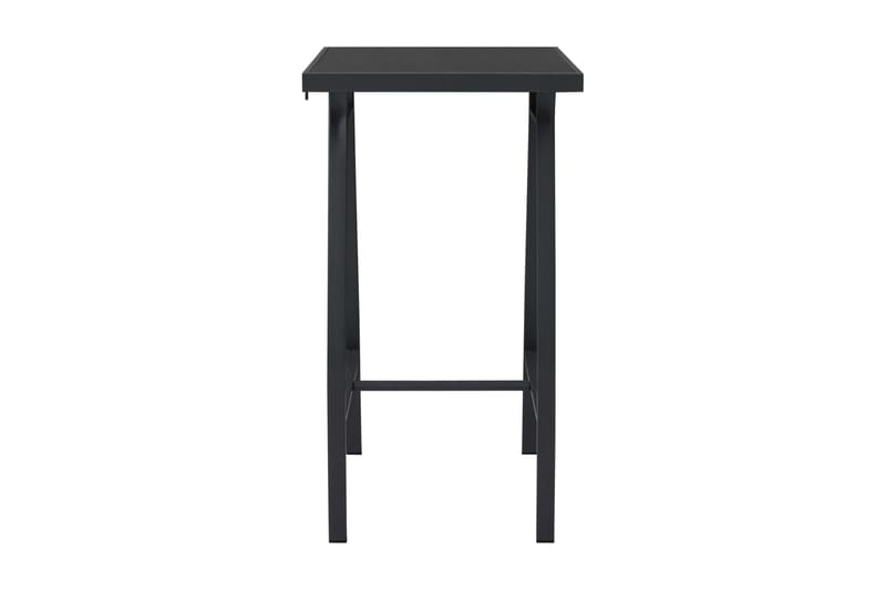 Trädgårdsbord svart 60x60x110 cm härdat glas - Svart - Matbord utomhus