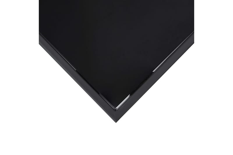Trädgårdsbord svart 60x60x110 cm härdat glas - Svart - Matbord utomhus